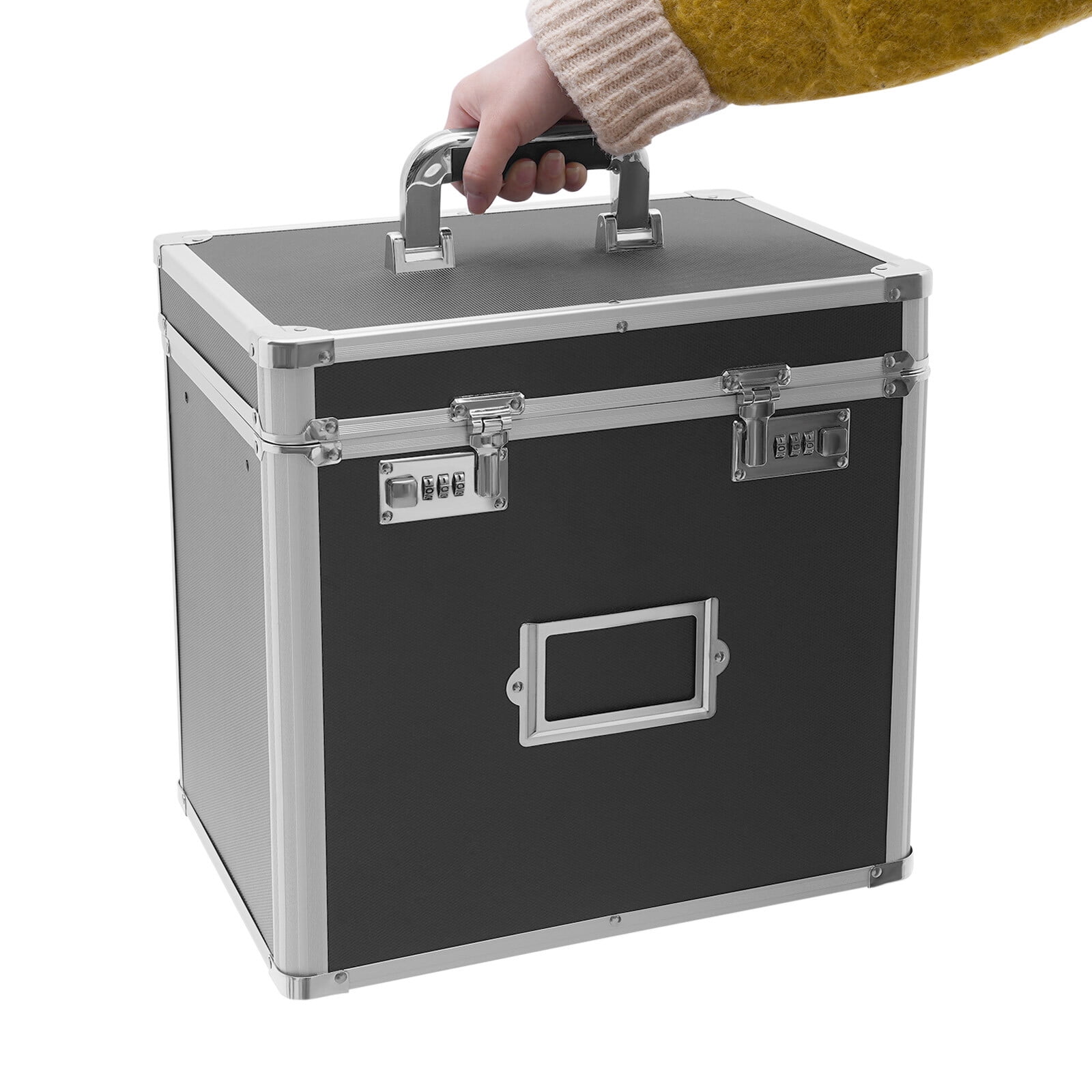Miumaeov Fireproof File Organizer Box Locking Document Storage Case Filing Cabinet Safe Portable Box
