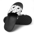thumbnail image 4 of GZHJMY Stylish Slides for Women Men, Black and White Guitar Soft Flexible Slip-on Sandals Slippers, 4 of 7