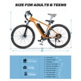 thumbnail image 3 of Actbest 27.5" Electric Mountain Bike for Man Teens, 500W Motor, 48V 10.4Ah Battery, 21-Speed EBike, Front Suspension, LCD Display, Wide Saddle, Electric Bike for Adults, 3 of 7