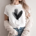 thumbnail image 2 of Plebaso T-Shirt Imprimé pour Femmes Manches Courtes Décontracté Col Rond Été T-Shirts Amples 2025, 2 of 4