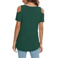 thumbnail image 4 of Giftesty Womens Blouses and Tops Women's Fashion Casual Solid V-Neck Short Sleeve Loose T-Shirt Pullover Tops, 4 of 7