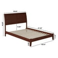 thumbnail image 2 of AFI Portland Full Low Profile Wood Platform Bed Frame with Sleigh Headboard, Walnut, 2 of 9