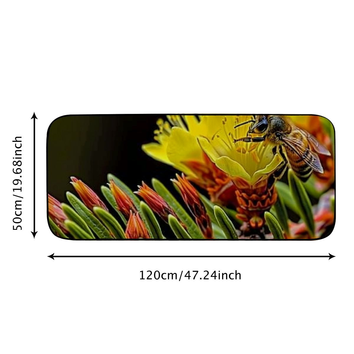 PHYHOO Decorative Door Mat, Door Mat with Non-Slip Rubber Backing, Easy Cleaning, Traps Dirt, Rug for Entry, Patio, Garage - Fir Fir Green Tree Blossom Garden Green Nature 19.68*47.24 in