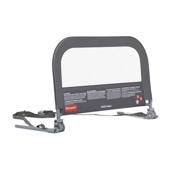 Fisher-Price Little Naps Bed Rail for Toddler by Dream On Me, Gray