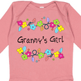 thumbnail image 4 of Inktastic Grannys Girl Bright Flowers Girls Long Sleeve Baby Bodysuit, 4 of 5