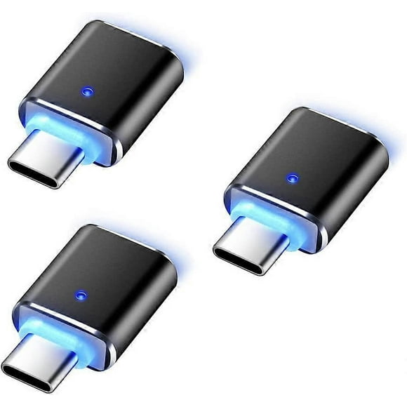 USB C to USB Adapter (3 Pieces), USB C Male to USB 3.0 Female High Speed OTG Connector Compatible with Google Pixel Chromebook Samsung Galaxy S10/S9 H