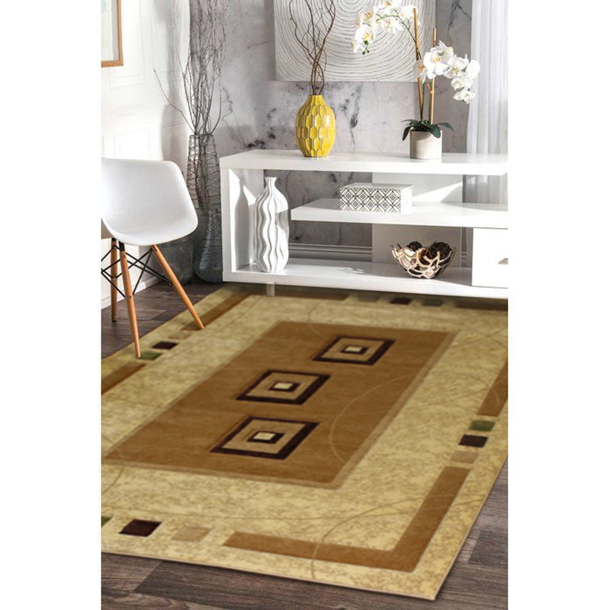 Rug Legend PREMIUM 3D Hand Carved Modern 3x5 4x6 Rug Contemporary 1505