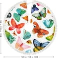thumbnail image 5 of GZHJMY Christmas Tree Skirt Xmas Tree Skirts 48" Watercolor Butterflies Christmas Tree Mat for Christmas Holiday Party Ornaments, 5 of 5