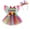 1Pink131, variant on XAOFW Girls Dresses Sparkly Rainbow Fairy Tutu Outfit Glitter Sash Stage Performances Ball Gown Fly Sleeve Square Collar Breathable Comfortable Casual Daily Wear Sundress