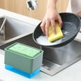thumbnail image 4 of Gnmfd Kitchen Soap Dispenser with Dishwashing Brush Automatic Liquid Dispenser Sponge Holder Organizer for Countertop Cleaning Detergent Storage Kitchen Bathroom Essentials Home Organization, 4 of 9
