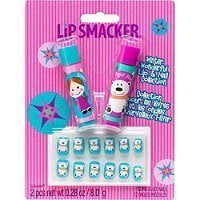 LipSmacker Winter Wonderful Lip Balm and Press on Nail Collection, Two Moisturizing Tubes of Flavored Lip Balm By Bonne Bell from