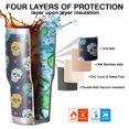 thumbnail image 7 of 30oz Navy Colorful Skull Pattern Tumblers Stainless Steel Tumbler with Lid and Straw,Vacuum Insulated Double Wall Travel Tumbler Cups Mug with Cleaning Brush for Coffee,Tea, 7 of 7