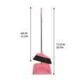 thumbnail image 3 of Cinvoph Broom and Dustpan Set Multi-Surface Sweeping Standing Long Handle, Non-Scratch Bristles Pet Hair Pickup for Home, Office, Kitchen & Entryway Indoor Outdoor Use, Pink, 3 of 9