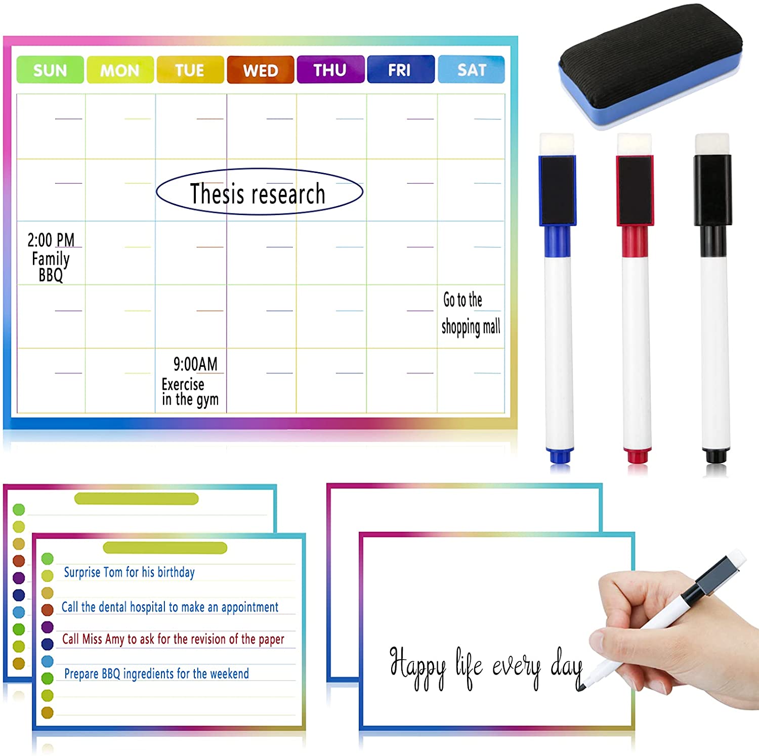 HTWW 9 Pcs Magnetic Planner Set 14 5 X 11 Monthly Planner 2 Pcs 7 