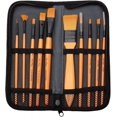 thumbnail image 1 of Acrylic Paint Brush Set - 10 Brushes In Wallet,ideal Paint Brush Set Perfect For Beginners, 1 of 5