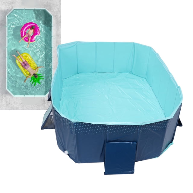 Piscina Plegable De PVC Engrosada, Piscina Portátil No Inflable Para Niños, Familias, Diversión En El Agua Al Aire Libre, Piscina Para Perros, Piscina Para Mascotas, Bañera