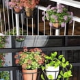thumbnail image 3 of Support Suspendu pour Pot de Fleurs sur Rambarde, Panier pour Plantes de Balcon sur Clôture en Métal, Rail, Panier Suspendu en Fer Forgé pour Usage Intérieur Extérieur, Noir, 3 of 7