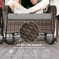 thumbnail image 4 of Outsunny 2 Pcs Rattan Rocking Chair with Soft Cushion for Garden, Grey, 4 of 10