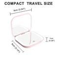 thumbnail image 4 of Compact Small Mini Gift Vanity Table Folding Led Lights Portable Hand Held Pocket Makeup Mirror 2X magnifying, 4 of 4