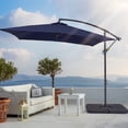 thumbnail image 5 of ACEGOSES 8.2x8.2ft Square Offset Patio Umbrella with Base, Outdoor Hanging Umbrella with Steel Ribs for Deck, Balcony and Garden,Royal blue, 5 of 7