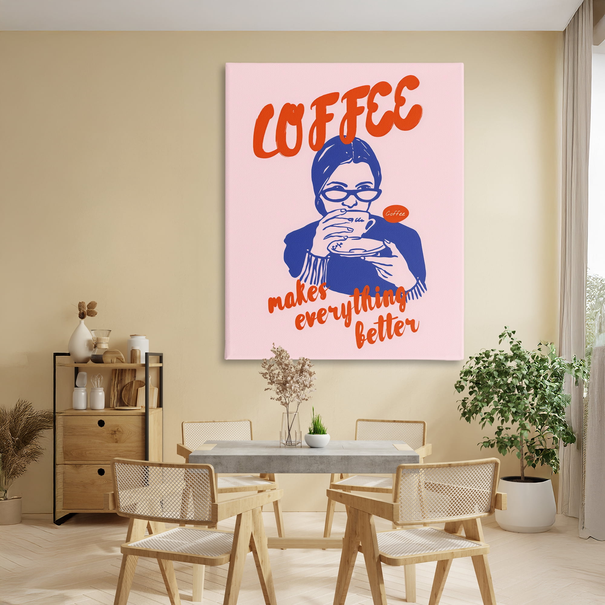Stupell Industries Coffee Makes Everything Better Canvas Wall Art, design by The Prints Vibe