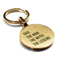 thumbnail image 1 of Stainless Steel Dad the Man Myth Legend Round Medallion Keychain Circle Ring, 1 of 2