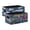 Indigo Blue Retro Palm Trees, variant on Felt Storage Bins 2-Pack Foldable Space-Saving Organizer For Home Office Leaves Elegant Color