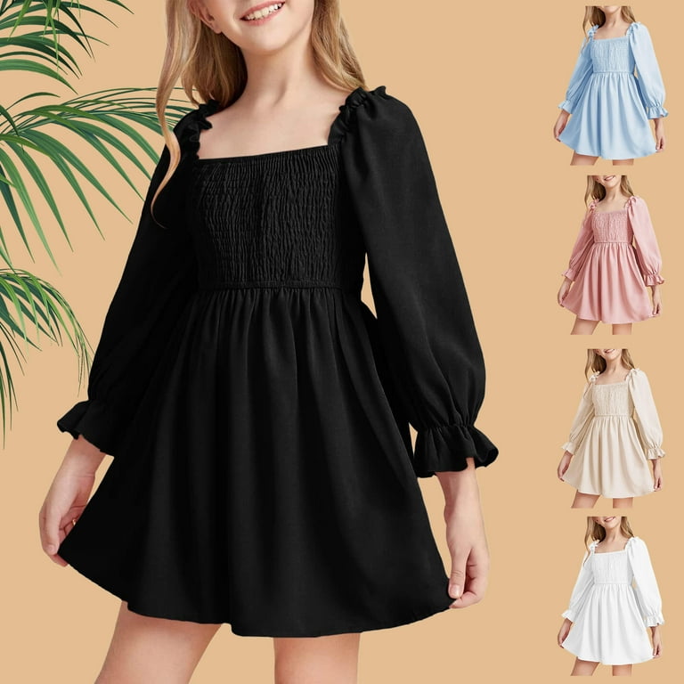 girls black lace dress Fiona Flower Luxury Girls Dress - Noir Black