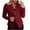 Wine, variant on Womens Zip up Open Front Blazers Casual Long Sleeve Mock Neck Blazer Jackets Solid Color Work Suit Coat M