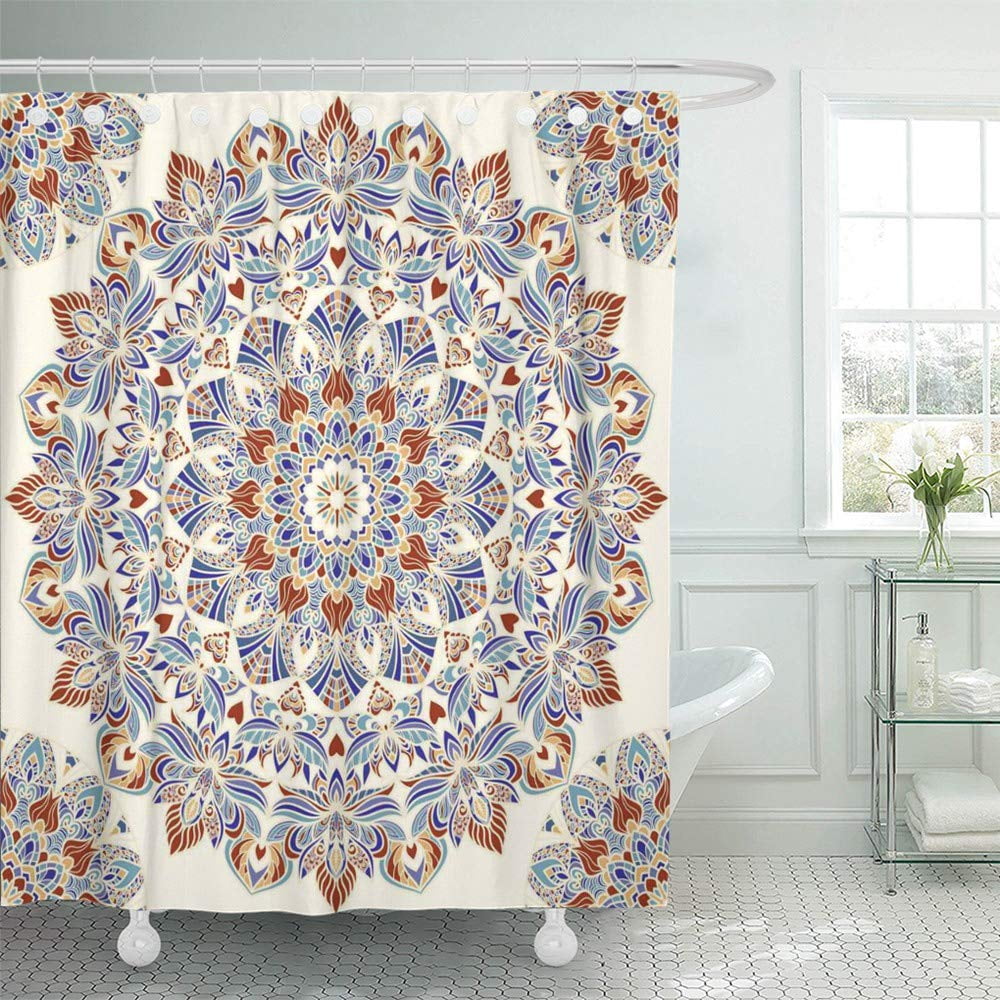 KSADK Beige Morocco Turkish Colorful Pattern Endless Ceramic Linoleum