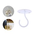 thumbnail image 1 of Sturdy White Iron Overhead Hooks, Elephant Trunk Design, Ceiling Hooks for Cabinet, Porch, Wardrobe, Indoor Outdoor Use, Hanging Tools, Plants, 1 of 3