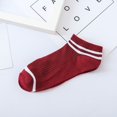 thumbnail image 1 of 5 Pairs Spring Summer stripe Ankle Women Boat Socks Female Invisiable Short Sock Slippers Set For WomenOne Size He Qiyong unisex, 1 of 2