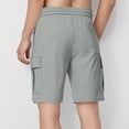 thumbnail image 5 of Pretxorve Kids Boys Cargo Shorts Summer Solid Elastic Waist Loose with Side Pockets Casual Bottoms Sizes 5‑15Y, 5 of 5