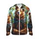 thumbnail image 1 of Balery Maple Meditating Bear Sudadera ligera de manga larga con capucha y protección solar UPF 50+ para hombre y mujer, ideal para pesca y running-Medium, 1 of 7