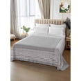 thumbnail image 2 of Grey Retro Greek Key Twim Size Flat Sheet, Wrinkleproof & Fadeproof Cooling Flat Bed Sheet Only, Geometric Greece Ancient Rustic Breathable Soft Bedding Top Sheets 66 x 96 Inches, 2 of 8