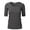 STT003_CHARCOALGREY, variant on SSOULM Women's 1/2 Sleeve Crewneck Cotton Basic Slim Fit T-Shirt Top with Plus Size