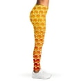 thumbnail image 4 of Honey Bee Hive Print Leggings, Bee Sexy Yoga Leggings For Women., 4 of 5