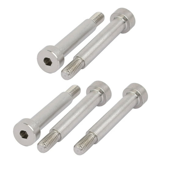 Unique Bargains 5pcs Hex Socket Shoulder Bolt 6mm Shoulder Dia 30mm Shoulder Length M5 Thread