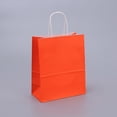 thumbnail image 3 of Bolsas de regalo de papel Kraft con asas, 10/20/30/50 unidades, para compras, manualidades, color marrón y blanco, para fiestas, suministros navideños, 3 of 5