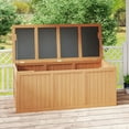 thumbnail image 3 of S-HOME 112 Gallon Wooden Storage Box and Table Top in Rustic Design for Patio Furniture and Garden Items, 3 of 8