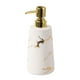 thumbnail image 1 of Dispensador de jabón de cerámica de 500 ml, práctico, elegante y resistente, para loción. Blanco, 1 of 9