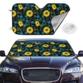 thumbnail image 2 of Balery Sunflowers And Blue Flower Print Car Windshield Sun Shade,Windshield Sunshade for Car Pickup Truck SUV Accessories-Small, 2 of 7