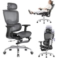 thumbnail image 3 of Office Chair with Footrest  Ergonomic Chair with Headrest  Computer Chair with Adjustable Backrest &; Armrest  Gaming Chair with Adaptive Lumbar Support  Mesh Backrest &; Cushion, 3 of 4