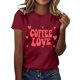 thumbnail image 1 of Gibobby Playera de Manga Corta con Cuello Redondo Camiseta Mujer Divertida Cocoa Top Película Viendo Cuello Redondo Manga Corta Camiseta Blusa(Rojo,G), 1 of 4
