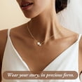 thumbnail image 6 of Turandoss Pearl Necklaces for WomenDainty Gold Pearl Choker Pendant Necklace for Women Trendy Simple Elegant Gold Cubic Zirconia Bridal Wedding Necklace for Womens Jewelry Bridesmaid Proposal Gift, 6 of 8