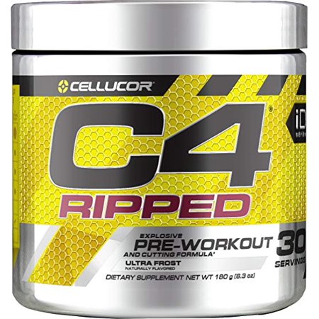 Cellucor C4 Ripped Pre Workout Powder Energy with Green CoffeeUltra Frost, 30 (Best Workout Schedule To Get Ripped)
