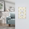 thumbnail image 5 of Haiem White And Gold Geometry Pattern Decorative Wall Plates, 1-Gang 5.0" x3.0", Unbreakable Thermoplastic Faceplate Cover for Decorator Receptacle Outlet & Switch-Style S, 5 of 6