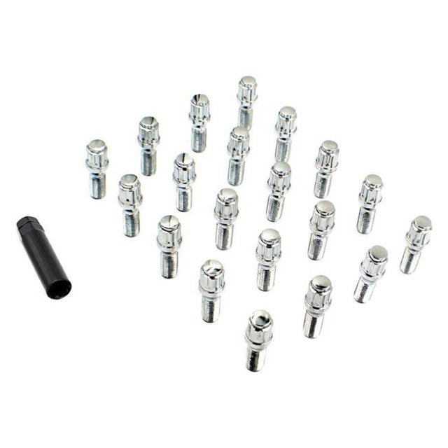 63K54828BL M14-1.55 x 28 Po Noir et Chrome 5 Kit d'Installation de Roue à Cosse