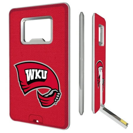 Western Kentucky Hilltoppers 16GB Credit Card Style USB Bottle Opener Flash Drive - No