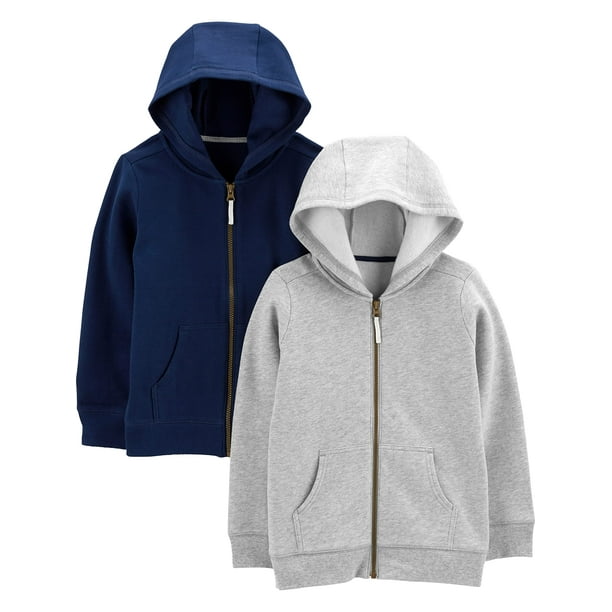 Sudaderas con capucha Simple Joys by Carter's Baby Boys de 18 meses, paquete de 2